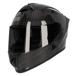 130R Helmets Kashima – Casco integral de moto negro brillo en fibra de carbono