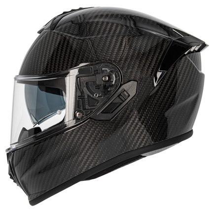 130R Helmets Kashima – Casco integral de moto negro brillo en fibra de carbono