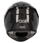 130R Helmets Kashima – Casco integral de moto negro brillo en fibra de carbono