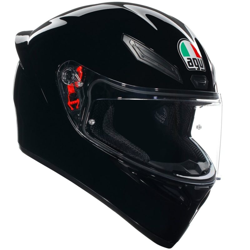AGV K1 S – Casco integral de moto negro, cierre doble anilla, ECE 22.05