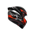 AGV K1 S Fastlap – Casco integral de moto negro y rojo, ECE 22.05