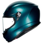 AGV K6 Solid – Casco integral de moto verde petróleo mate