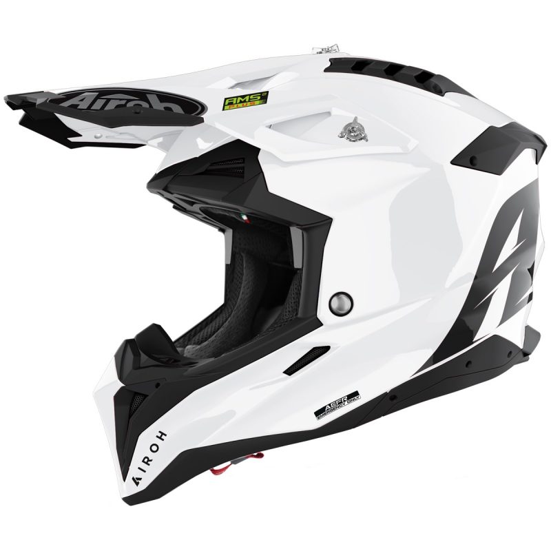 Airoh Twist 3 – Casco de motocross blanco para off-road