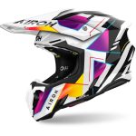 Airoh Twist 3 Rainbow – Casco cross de moto negro brillante, ECE 22.06
