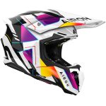 Airoh Twist 3 Rainbow – Casco cross de moto negro brillante, ECE 22.06
