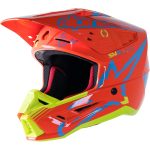 Alpinestars S-M5 Action – Casco cross de moto azul y naranja, ECE 22.06