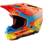 Alpinestars S-M5 Action – Casco cross de moto azul y naranja, ECE 22.06