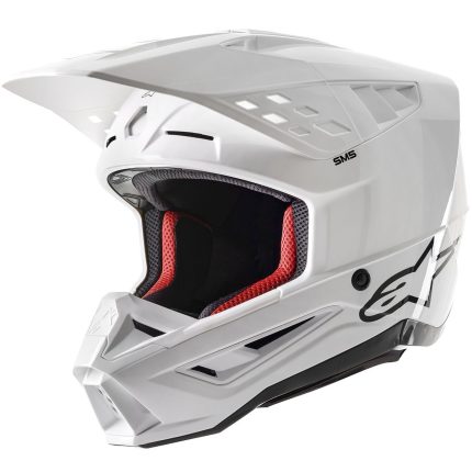 Alpinestars SM5 Solid – Casco cross de moto blanco, ECE 22.06