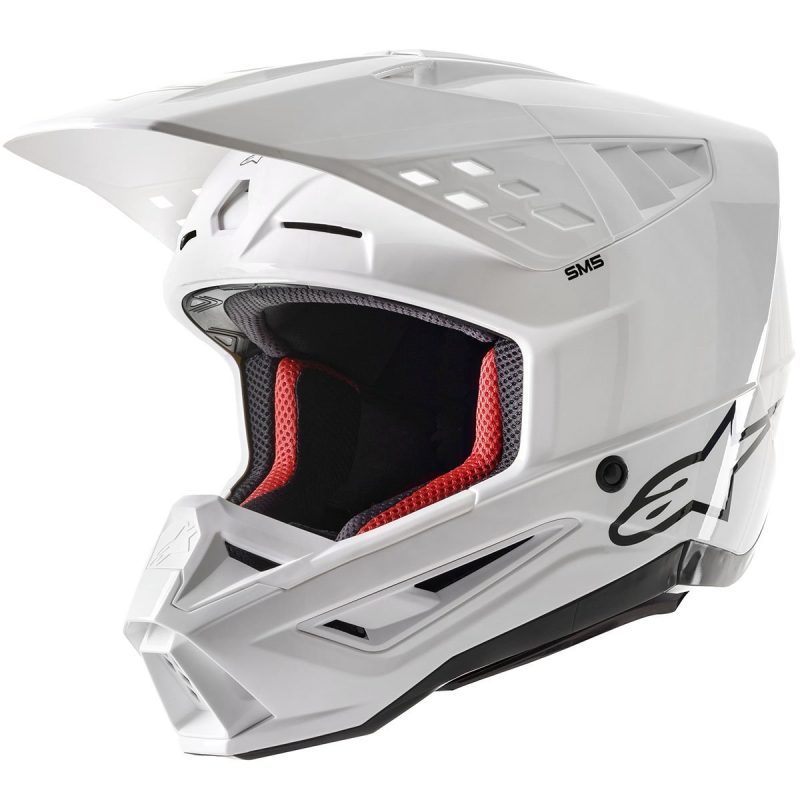 Alpinestars SM5 Solid – Casco cross de moto blanco, ECE 22.06
