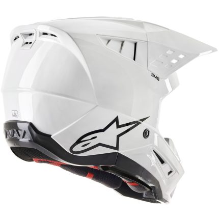 Alpinestars SM5 Solid – Casco cross de moto blanco, ECE 22.06