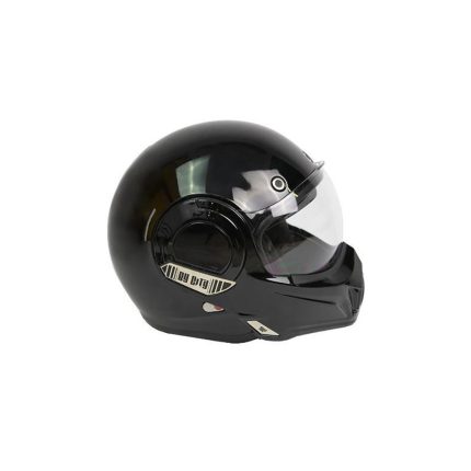 By City 180 Tech R.22.06 – Casco modular de moto negro brillo, ECE 22.06