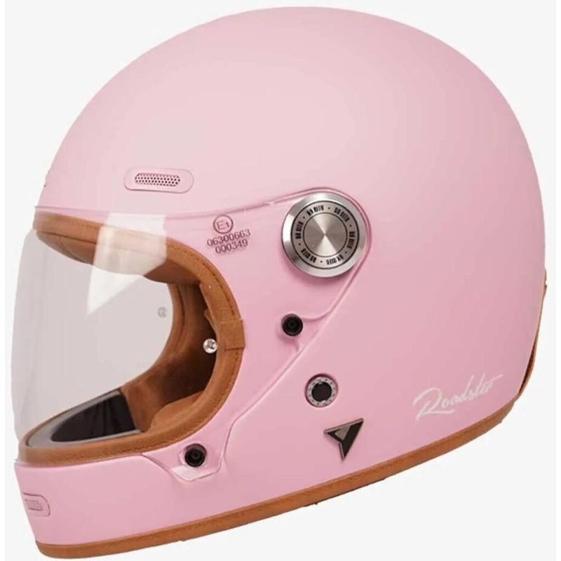 By City Roadster II – Casco integral de moto rosa mate, ECE 22.06