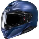 HJC i30 Solid – Casco modular de moto azul brillo, ECE 22.06