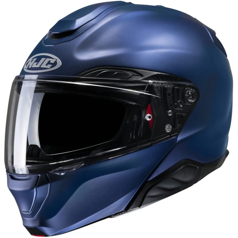 HJC i30 Solid – Casco modular de moto azul brillo, ECE 22.06