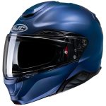 HJC i30 Solid – Casco modular de moto azul brillo, ECE 22.06
