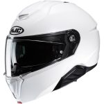 HJC i91 Solid – Casco modular de moto en blanco perla brillante