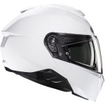 HJC i91 Solid – Casco modular de moto en blanco perla brillante