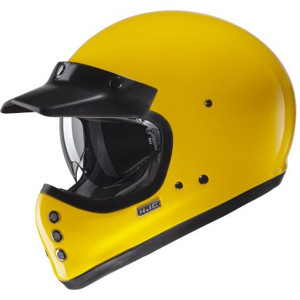 HJC V60 Solid – Casco integral de moto amarillo, ECE 22.06