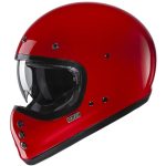 HJC V60 Solid – Casco integral de moto en color rojo, ECE 22.06