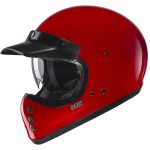 HJC V60 Solid – Casco integral de moto en color rojo, ECE 22.06
