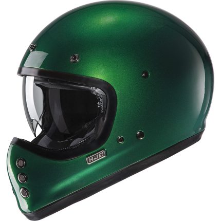 HJC V60 Solid – Casco integral de moto verde, ECE 22.06
