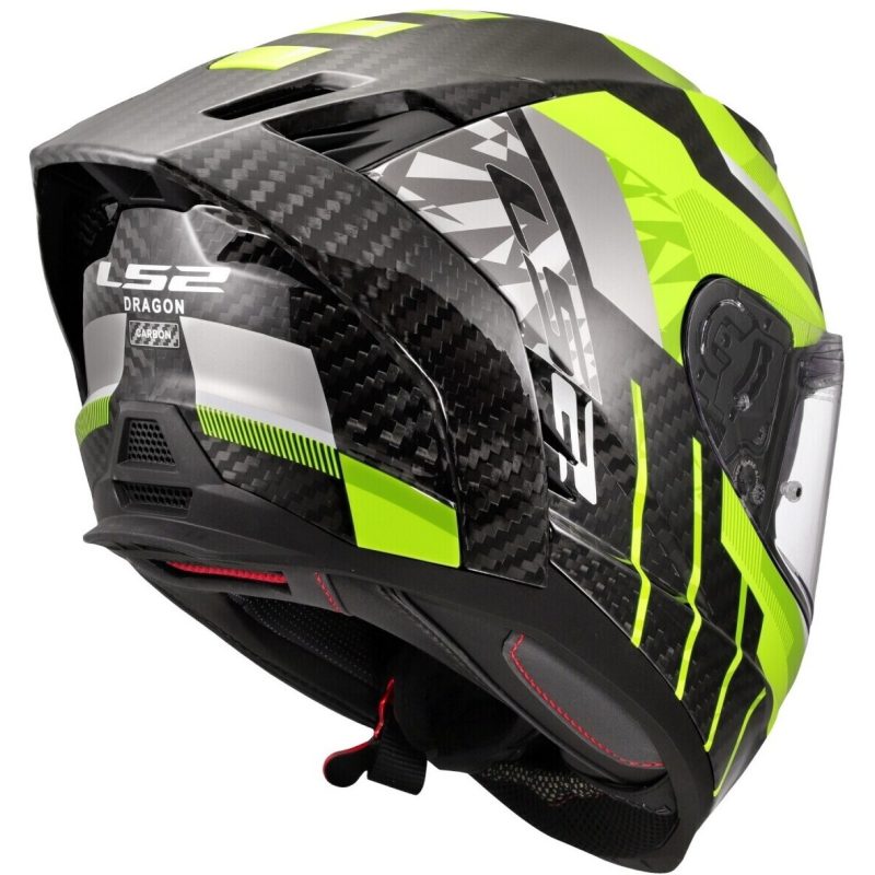 LS2 FF807 Dragon Trax – Casco integral de moto verde y negro mate