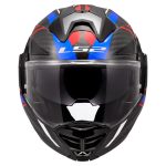 LS2 FF901 Advant X Carbon Future – Casco modular de moto blanco, azul y rojo