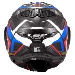 LS2 FF901 Advant X Carbon Future – Casco modular de moto blanco, azul y rojo