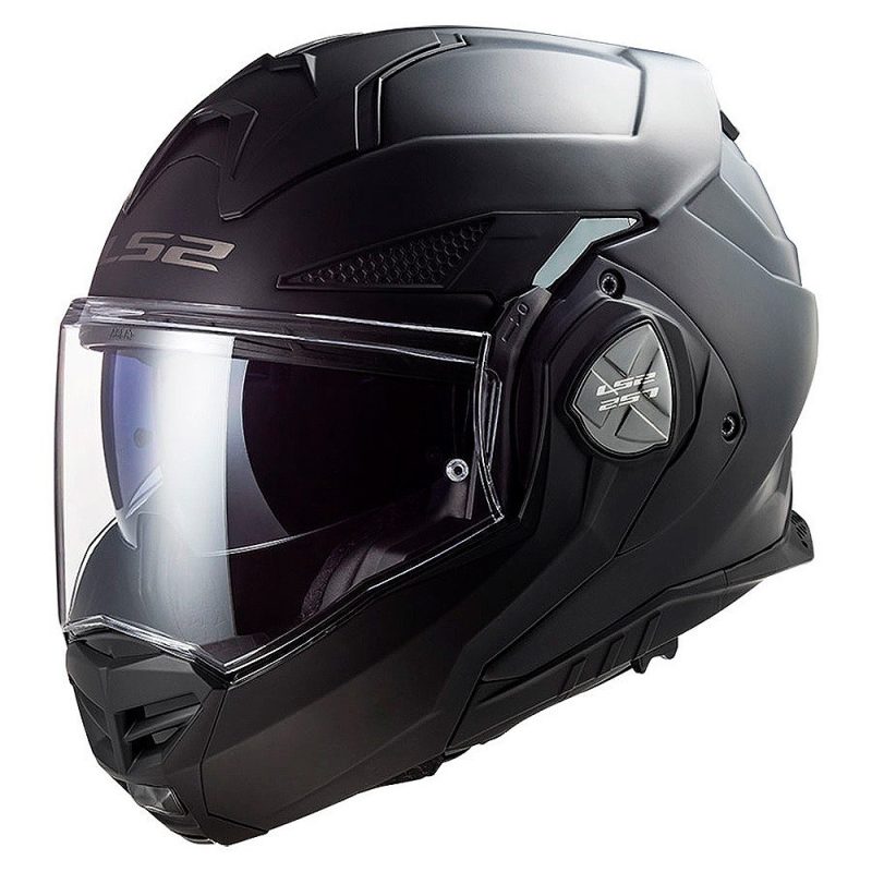 LS2 FF901 Advant X Solid – Casco modular de moto negro, ECE 22.06