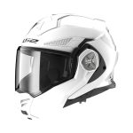 LS2 FF901 Advant X Solid – Casco modular de moto blanco, ECE 22.06