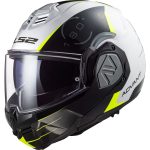 LS2 FF906 Advant Codex – Casco modular de moto blanco y negro, ECE 22.06