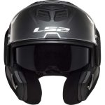 LS2 FF906 Advant Noir – Casco modular de moto negro, ECE 22.06