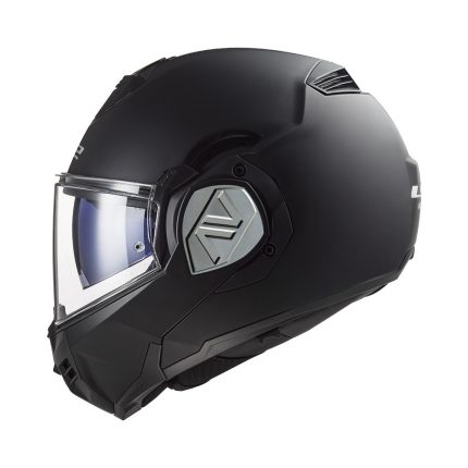 LS2 FF906 Advant Noir – Casco modular de moto negro, ECE 22.06
