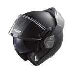 LS2 FF906 Advant Noir – Casco modular de moto negro, ECE 22.06