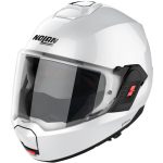 Nolan N80-8 Classic N-Com – Casco modular de moto blanco metalizado, ECE 22.06