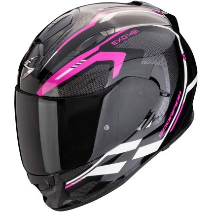 Scorpion EXO-491 – Casco integral de moto rosa y negro mate