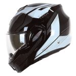 Scorpion Exo-Tech Evo Animo – Casco modular de moto negro y blanco, ECE 22.06