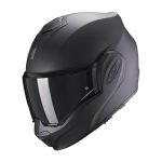 Scorpion Exo-Tech Evo Solid – Casco modular de moto negro mate, ECE 22.05