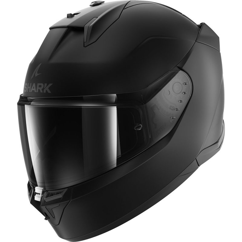 Shark D-Skwal 3 Blank – Casco integral de moto negro mate, ECE 22.06
