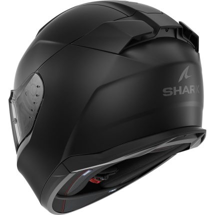 Shark D-Skwal 3 Blank – Casco integral de moto negro mate, ECE 22.06