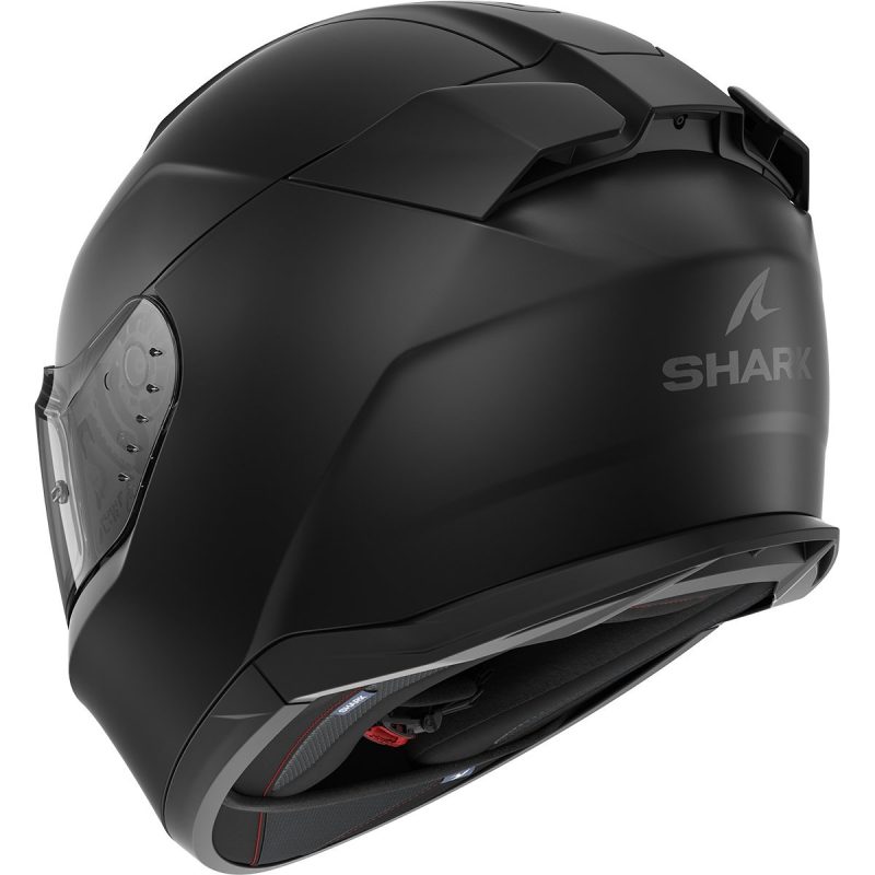 Shark D-Skwal 3 Blank – Casco integral de moto negro mate, ECE 22.06