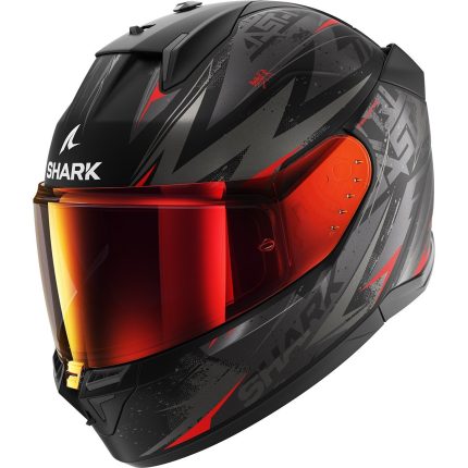 Shark D-Skwal 3 Blast-R – Casco integral de moto negro mate, ECE 22.06