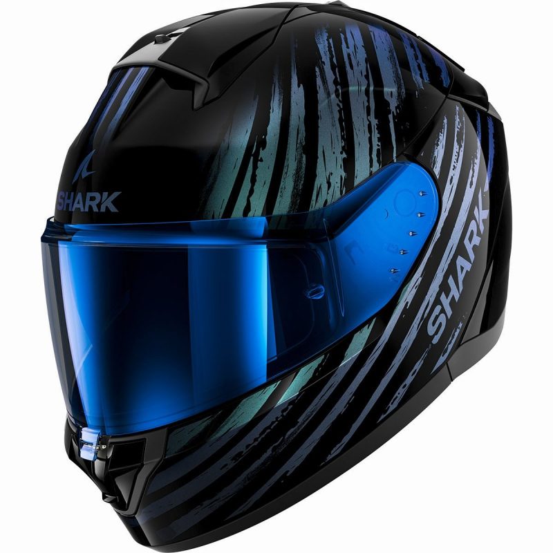 Shark Ridill 2 Assya – Casco integral de moto negro, ECE 22.06