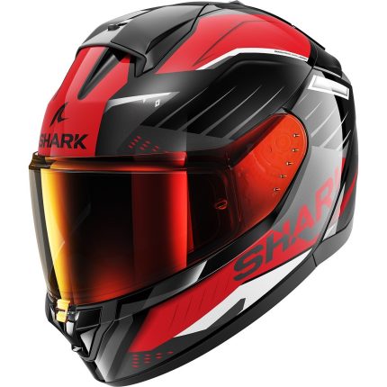 Shark Ridill 2 Bersek – Casco integral de moto rojo y negro mate, ECE 22.06