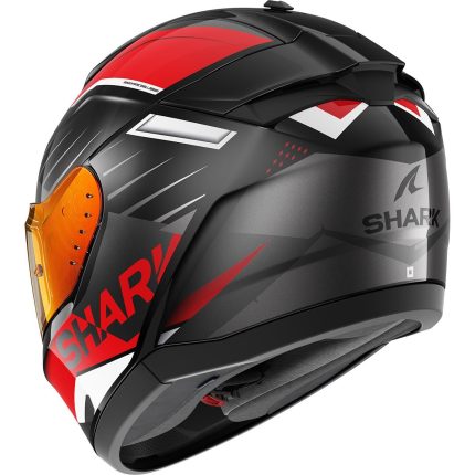 Shark Ridill 2 Bersek – Casco integral de moto rojo y negro mate, ECE 22.06