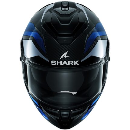Shark Spartan GT Pro Carbon Ritmo – Casco integral de moto negro y azul, ECE 22.05