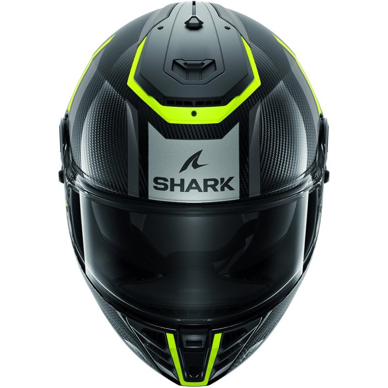 Shark Spartan RS Carbon Shawn – Casco integral de moto antracita y amarillo, ECE 22.06