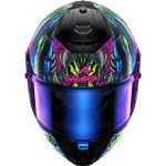 Shark Spartan RS Shaytan – Casco integral de moto negro, verde y violeta, ECE 22.06