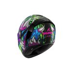 Shark Spartan RS Shaytan – Casco integral de moto negro, verde y violeta, ECE 22.06