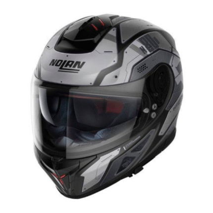 Nolan N80-8 Starscream – Casco integral de moto negro y gris mate, ECE 22.06